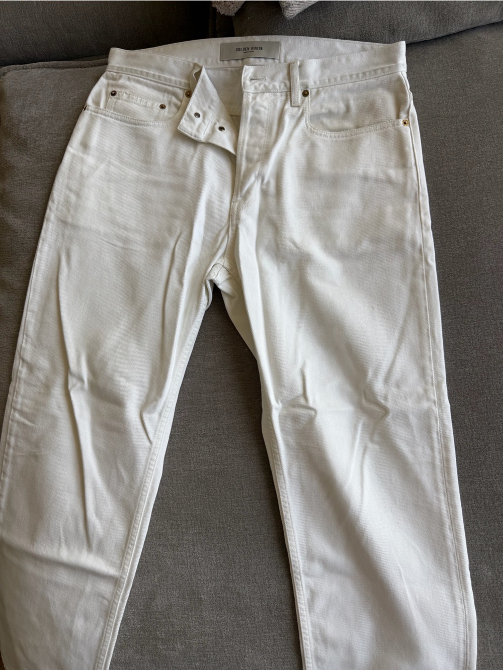 Golden Goose White Men’s Slim Straight Jeans